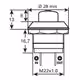 Διακόπτης Μπουτόν LAMPA Starter (Κόκκινο - Ø 22 mm - 10A - 12/24V)