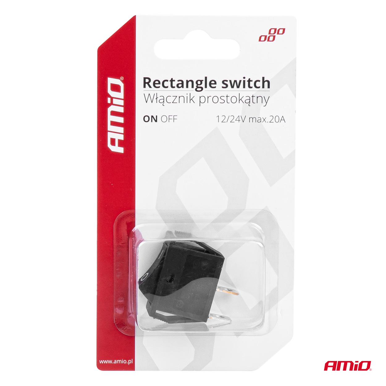 ΔΙΑΚΟΠΤΗΣ ON/OFF  2 ΕΠΑΦΩΝ 12V 20A 10mm x 26mm ΜΑΥΡΟΣ  ΑΜΙΟ