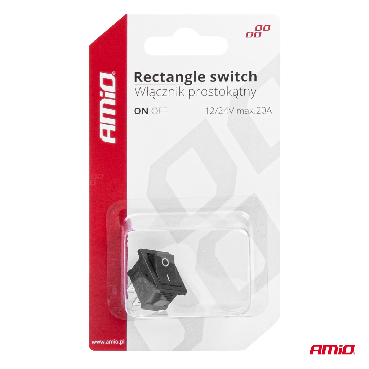 ΔΙΑΚΟΠΤΗΣ ON/OFF 3 ΕΠΑΦΩΝ 12V 20A 12mm x 19mm ΜΑΥΡΟΣ  ΑΜΙΟ