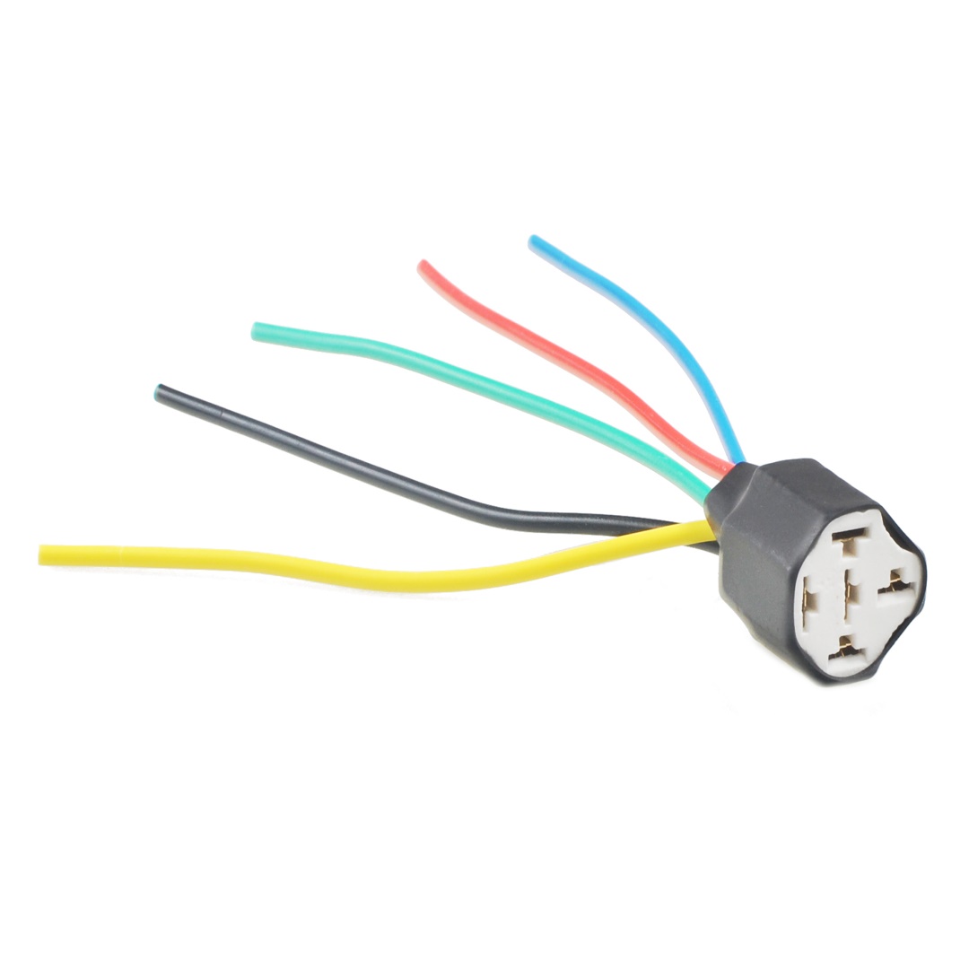 Βάση / Φίσα Κεραμική Για Ρελέ 5 PIN Με 5 Καλώδια (14 cm)