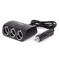 Amio - ΑΝΤΑΠΤΟΡΑΣ ΑΝΑΠΤΗΡΑ 12/24V 120W ΜΑΥΡΟΣ/3 ΘΕΣΕΙΣ/ΚΑΛΩΔΙΟ 80cm - 1 Τεμ. (04359/AM)