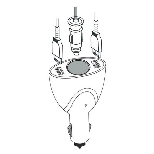 Αντάπτορας Αναπτήρα με 2 Θύρες USB DUO-3 LAMPA