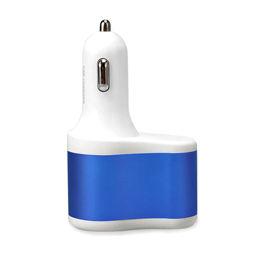 Αντάπτορας Αναπτήρα & Φορτιστής με 2 USB (Άσπρο - Μπλε)