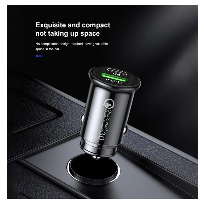 Φορτιστής Αυτοκινήτου με USB & Type-C