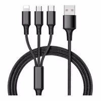 Καλώδιο USB Φόρτισης Και Μεταφοράς Δεδομένων Earldom EC-IMC015 3 In 1 Black (1.2m)
