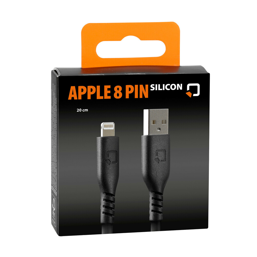 Καλώδιο USB Type A σε Apple Lightning 8 Pin 3000mA/18W της σειράς Optiline για Φόρτιση, Συγχρονισμό και Μεταφορά Δεδομένων Κινητού και Ηλεκτρονικών Συσκευών με επένδυση από σιλικόνη και μήκος 20 cm