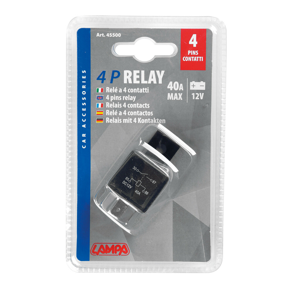 Ρελέ LAMPA Relay 4 Επαφών / 12V / 40A