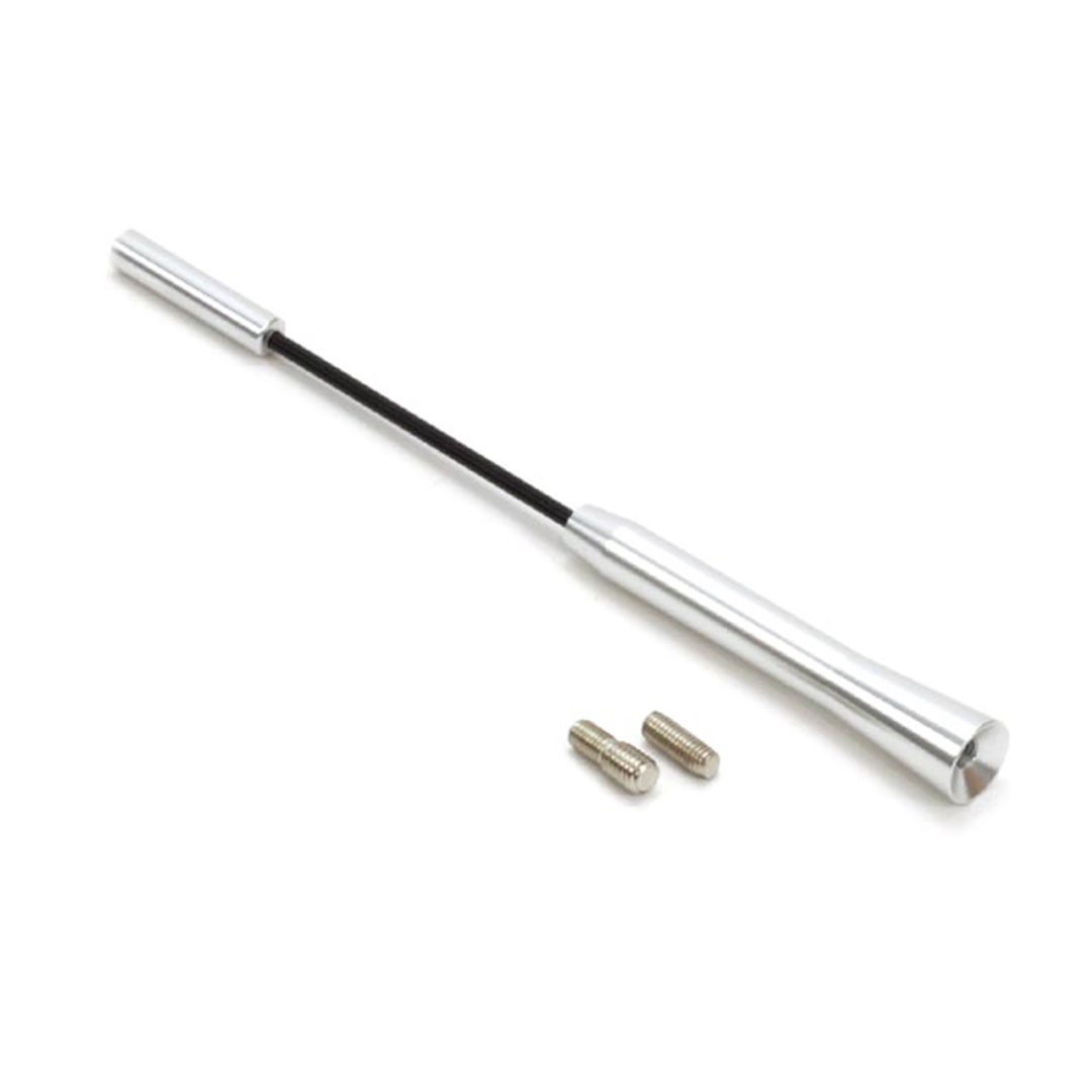 Amio - Κεραία Αυτοκινήτου ANTM05 18cm Χρώμιο Καθολικής Χρήσης με 2 Αντάπτορες Σπειρώματος 5-6mm για Ραδιόφωνο FM AM - 1 τεμ. (01294/AM)