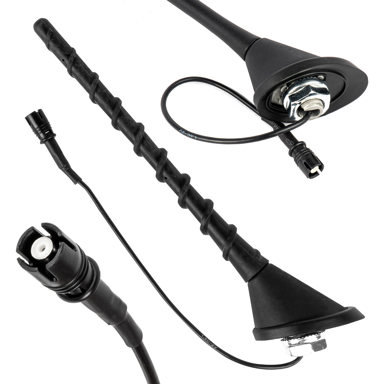 Amio - ΚΕΡΑΙΑ ΟΡΟΦΗΣ ANT09 23.4 cm ΜΕ ΚΑΛΩΔΙΟ 20cm ΚΑΙ ΦΙΣΑ RAKU-2 UNIVERSAL ΜΑΥΡΗ - 1 ΤΕΜ. (04153/AM)