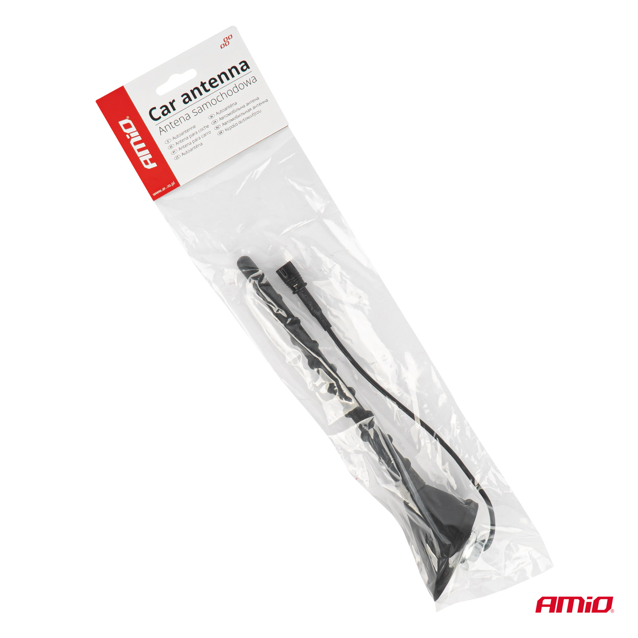 Amio - ΚΕΡΑΙΑ ΟΡΟΦΗΣ ANT09 23.4 cm ΜΕ ΚΑΛΩΔΙΟ 20cm ΚΑΙ ΦΙΣΑ RAKU-2 UNIVERSAL ΜΑΥΡΗ - 1 ΤΕΜ. (04153/AM)