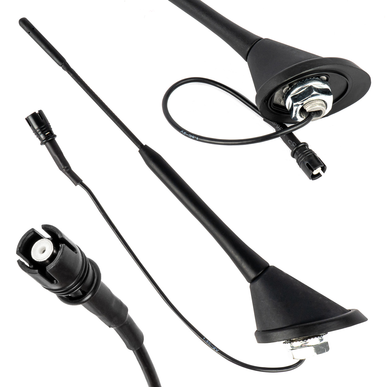 Amio - ΚΕΡΑΙΑ ΟΡΟΦΗΣ ANT10 25.4 cm ΜΕ ΚΑΛΩΔΙΟ 20cm ΚΑΙ ΦΙΣΑ RAKU-2 UNIVERSAL ΜΑΥΡΗ - 1 ΤΕΜ. (04154/AM)