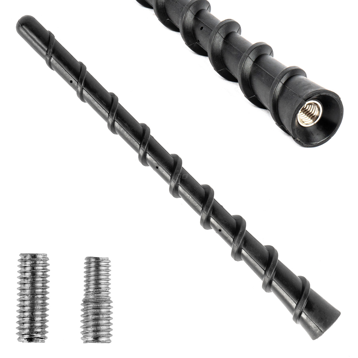 Amio - ΚΕΡΑΙΑ ΟΡΟΦΗΣ ANTM10 18cm ΜΕ 2 ΑΝΤΑΠΤΟΡΕΣ 5-6mm ΜΑΥΡΗ - 1 ΤΕΜ. (04160/AM)