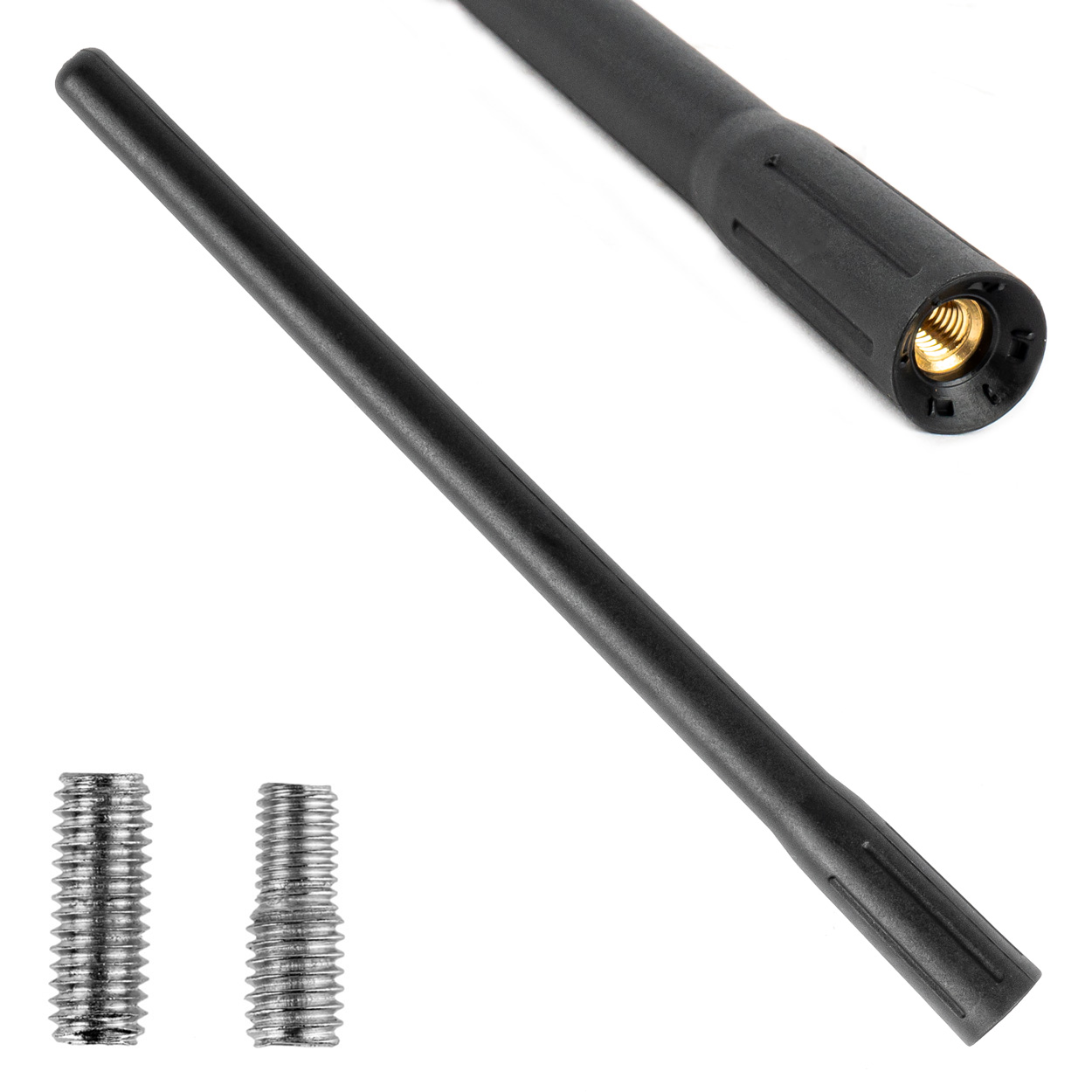 Amio - ΚΕΡΑΙΑ ΟΡΟΦΗΣ ANTM11 20cm ΜΕ 2 ΑΝΤΑΠΤΟΡΕΣ 5-6mm ΜΑΥΡΗ - 1 ΤΕΜ. (04161/AM)