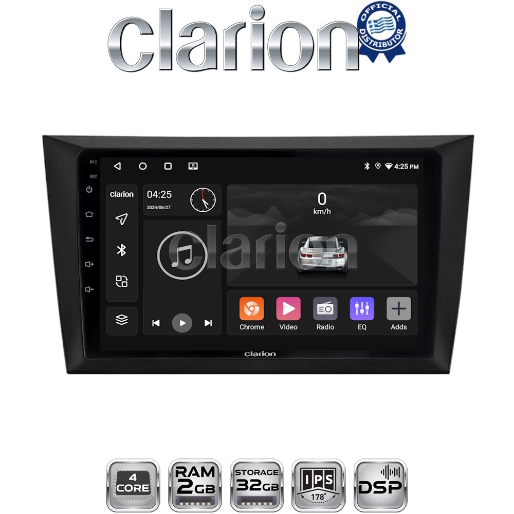 CLARION GL31004 Οθόνη OEM Multimedia Αυτοκινήτου για VW Golf 6 2008-2012 (CarPlay/AndroidAuto/BT/GPS/WIFI/GPRS)