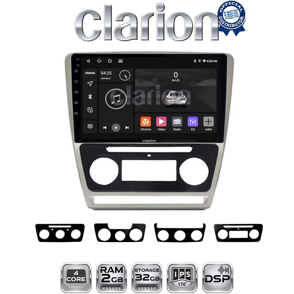 CLARION GL31005 Οθόνη OEM Multimedia Αυτοκινήτου για Skoda Octavia 2005 > 2012  (CarPlay/AndroidAuto/BT/GPS/WIFI/GPRS)