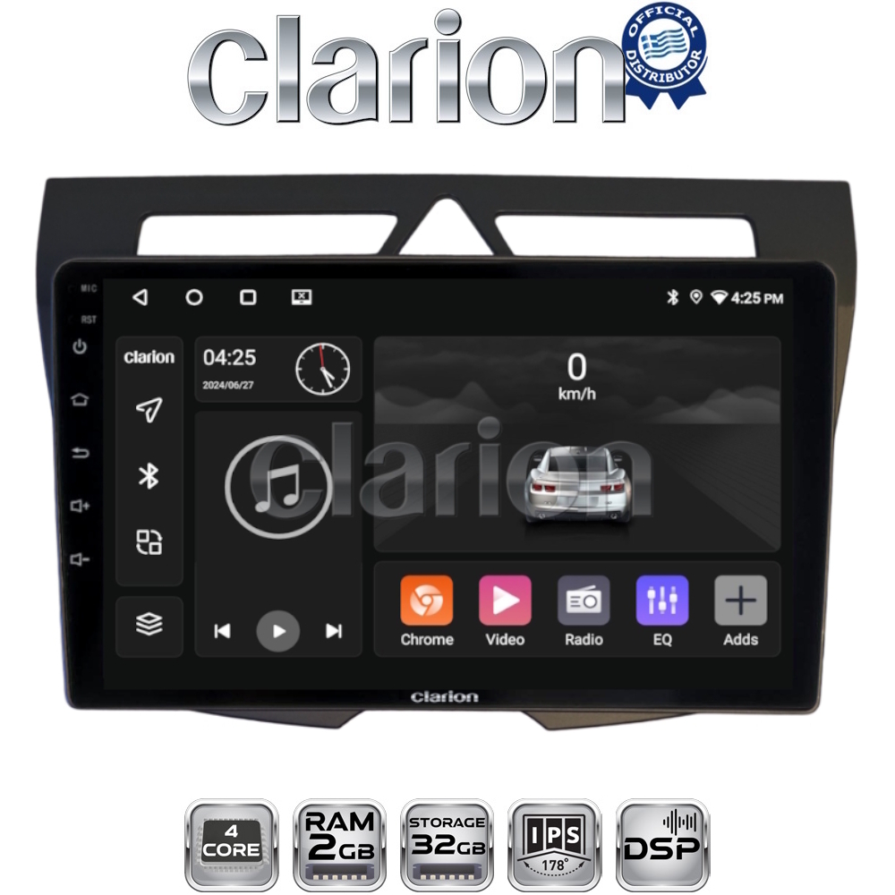 CLARION GL31011B Οθόνη OEM Multimedia Αυτοκινήτου για Kia Picanto 2008 > 2011 (CarPlay/AndroidAuto/BT/GPS/WIFI/GPRS)