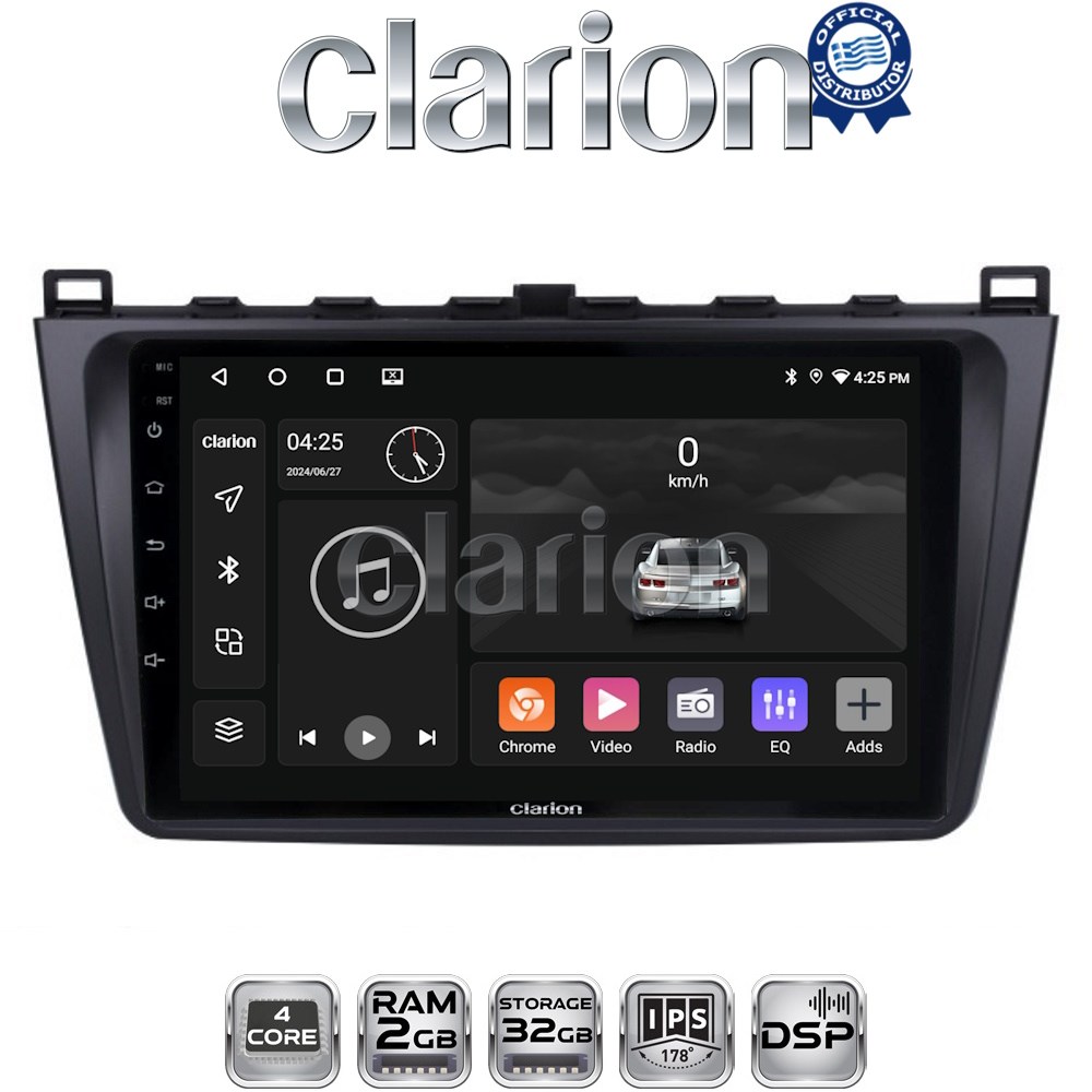 CLARION GL31012 Οθόνη OEM Multimedia Αυτοκινήτου για MAZDA 6 2008>2012(CarPlay/AndroidAuto/BT/GPS/WIFI/GPRS)