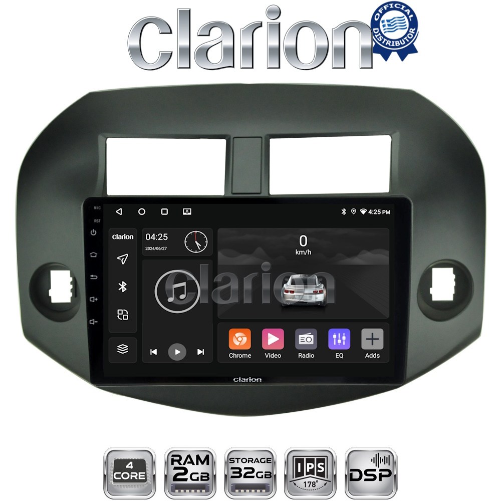 CLARION GL31018B Οθόνη OEM Multimedia Αυτοκινήτου για Toyota Rav4 2007 > 2012 (CarPlay/AndroidAuto/BT/GPS/WIFI/GPRS)