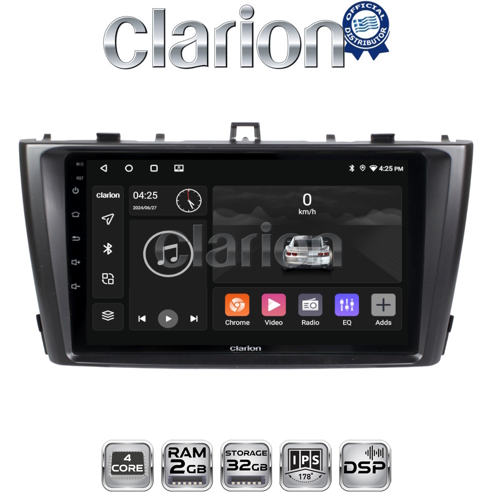 CLARION GL31027G Οθόνη OEM Multimedia Αυτοκινήτου για Toyota Avensis 2009 > 2016 (CarPlay/AndroidAuto/BT/GPS/WIFI/GPRS)