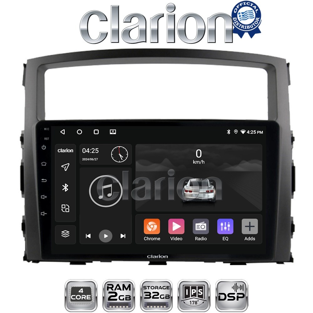 CLARION GL31038 Οθόνη OEM Multimedia Αυτοκινήτου για MITSUBISHI PAJERO 2006>2014 (CarPlay/AndroidAuto/BT/GPS/WIFI/GPRS)