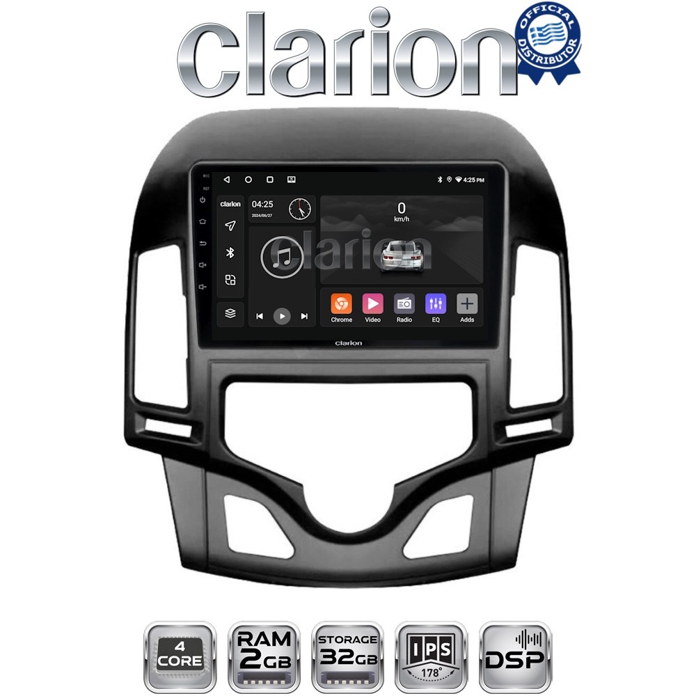CLARION GL31043CL Οθόνη OEM Multimedia Αυτοκινήτου για HYUNDAI i30 2007-2012  (CarPlay/AndroidAuto/BT/GPS/WIFI/GPRS)