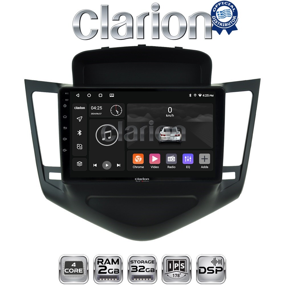 CLARION GL31045 Οθόνη OEM Multimedia Αυτοκινήτου για CHEVROLET CRUZE 2008>2013 (CarPlay/AndroidAuto/BT/GPS/WIFI/GPRS)