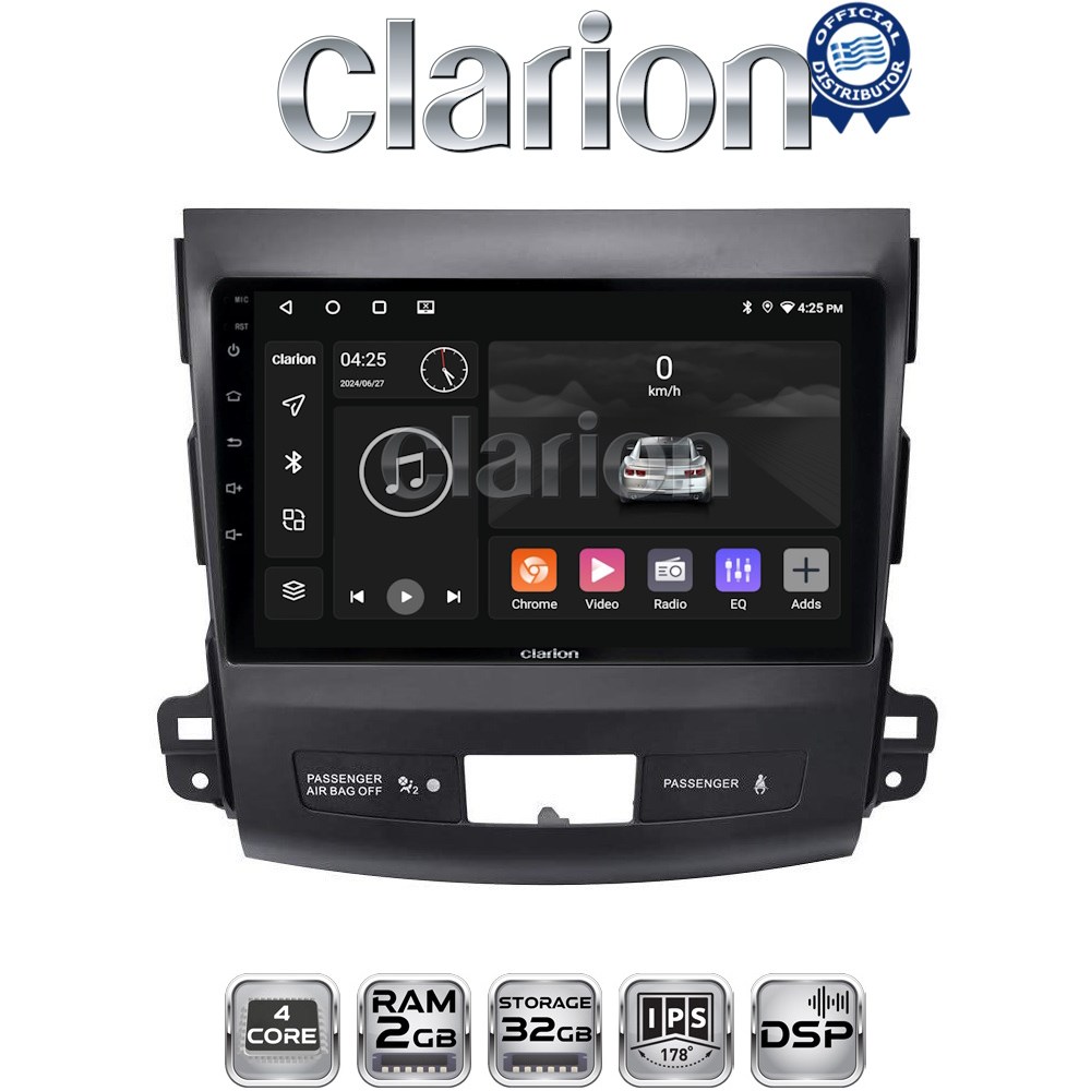 CLARION GL31056 Οθόνη OEM Multimedia Αυτοκινήτου για OUTLANDER, C CROSSER,4007 2006>2012 (CarPlay/AndroidAuto/BT/GPS/WIFI/GPRS)
