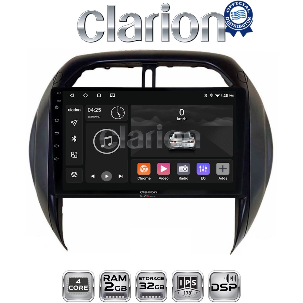 CLARION GL31071CL Οθόνη OEM Multimedia Αυτοκινήτου για Toyota Rav4 2000 > 2006 (CarPlay/AndroidAuto/BT/GPS/WIFI/GPRS)