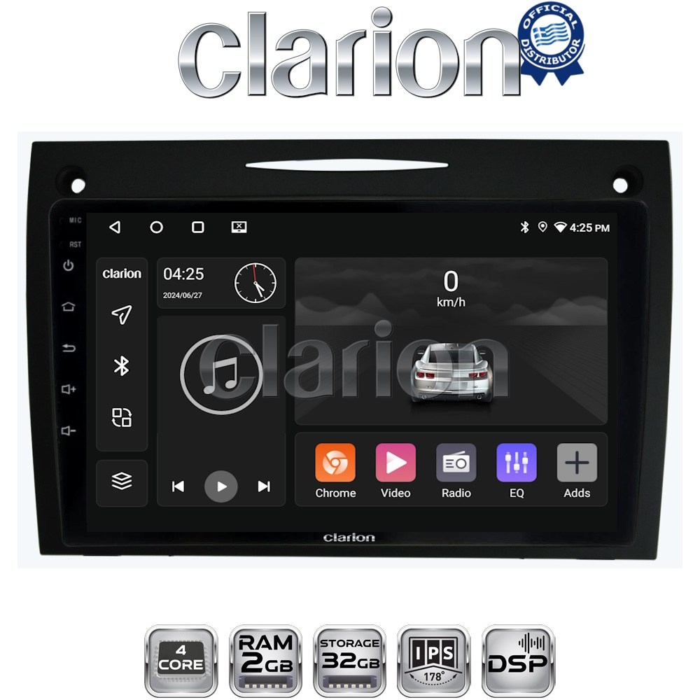 CLARION GL31096 Οθόνη OEM Multimedia Αυτοκινήτου για Mercedes SLK (W171) (CarPlay/AndroidAuto/BT/GPS/WIFI/GPRS)