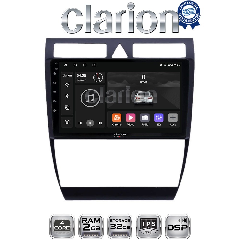 CLARION GL31102 Οθόνη OEM Multimedia Αυτοκινήτου για Audi A6 1998 > 2004 (CarPlay/AndroidAuto/BT/GPS/WIFI/GPRS)