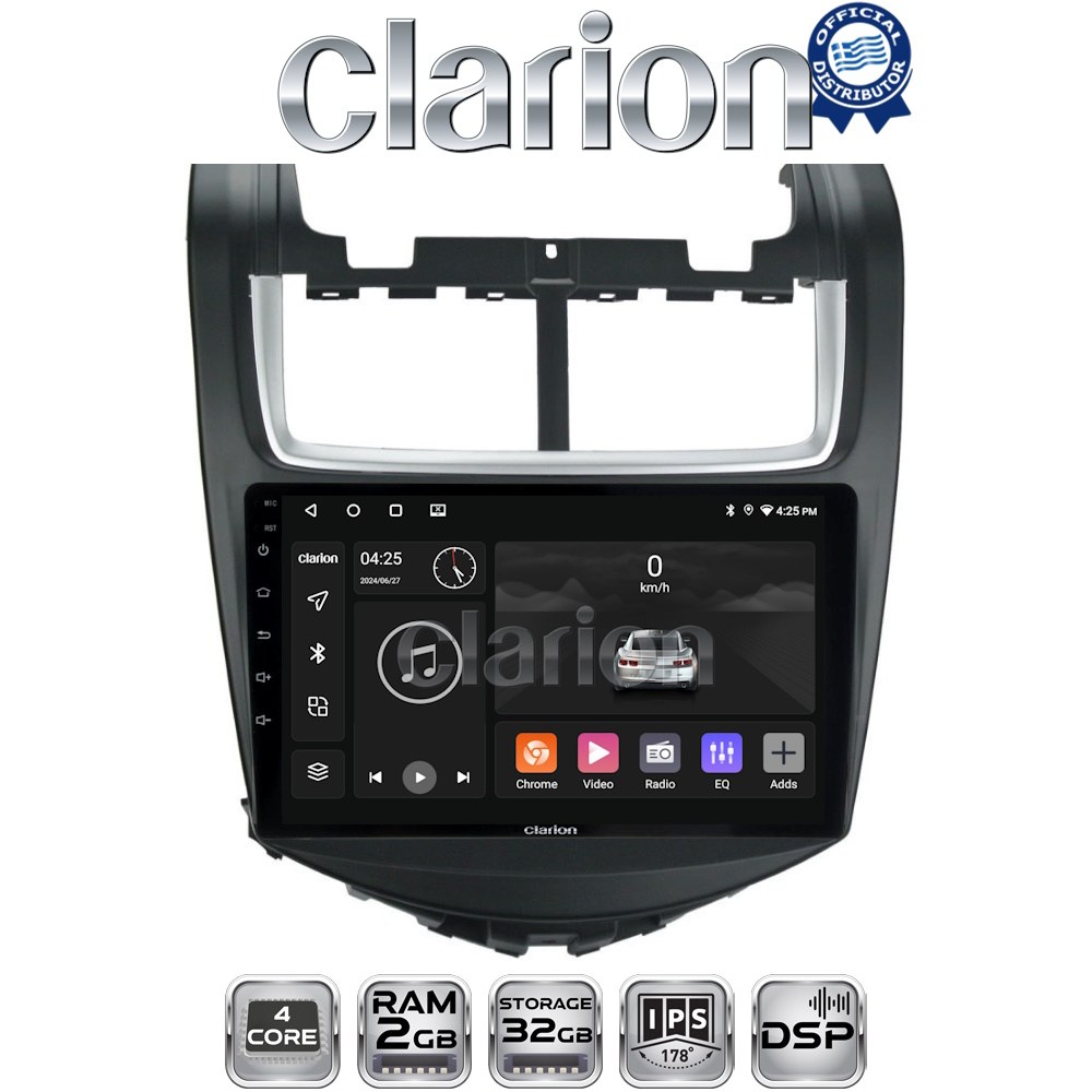 CLARION GL31108 Οθόνη OEM Multimedia Αυτοκινήτου για Chevrolet Aveo 2014>2017 (CarPlay/AndroidAuto/BT/GPS/WIFI/GPRS)