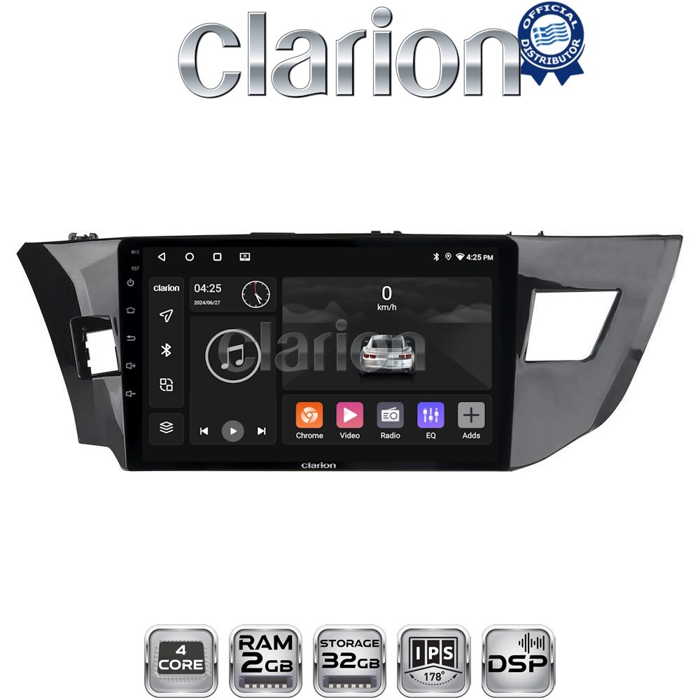 CLARION GL31126 Οθόνη OEM Multimedia Αυτοκινήτου για TOYOTA COROLLA 2013>2016 (CarPlay/AndroidAuto/BT/GPS/WIFI/GPRS)