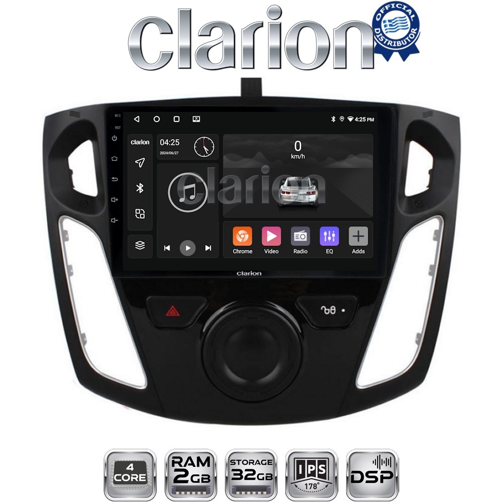 CLARION GL31150 Οθόνη OEM Multimedia Αυτοκινήτου για FORD FOCUS 2015>2018 (CarPlay/AndroidAuto/BT/GPS/WIFI/GPRS)