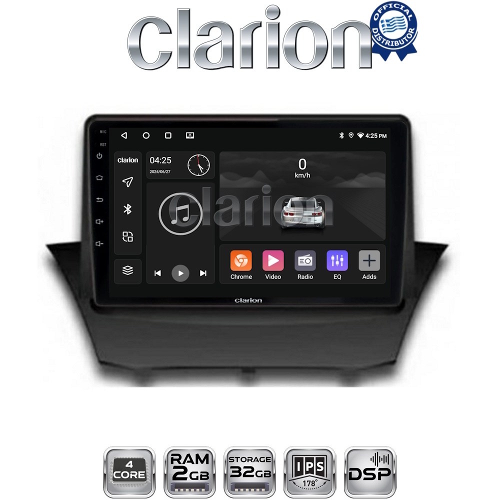 CLARION GL31152 Οθόνη OEM Multimedia Αυτοκινήτου για FORD FIESTA 2008>2009 (CarPlay/AndroidAuto/BT/GPS/WIFI/GPRS)
