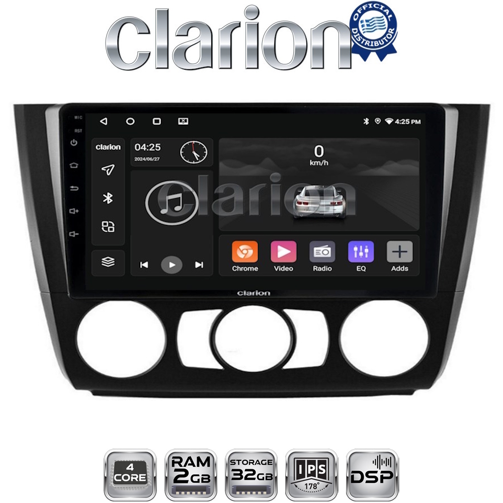 CLARION GL31170 Οθόνη OEM Multimedia Αυτοκινήτου για BMW σειρά 1 (E81 - E82 - E87 -E88) (CarPlay/AndroidAuto/BT/GPS/WIFI/GPRS)
