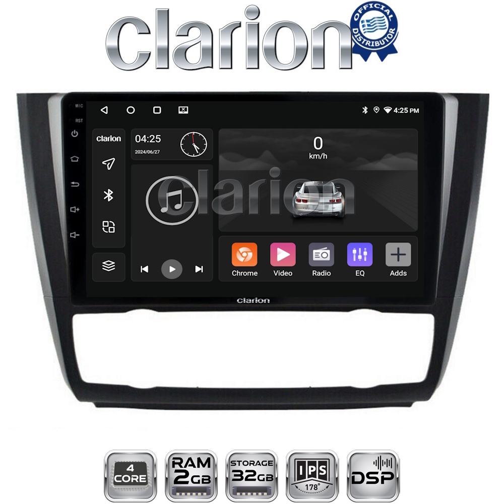 CLARION GL31170B Οθόνη OEM Multimedia Αυτοκινήτου για BMW σειρά 1 (E81 - E82 - E87 -E88) (CarPlay/AndroidAuto/BT/GPS/WIFI/GPRS)
