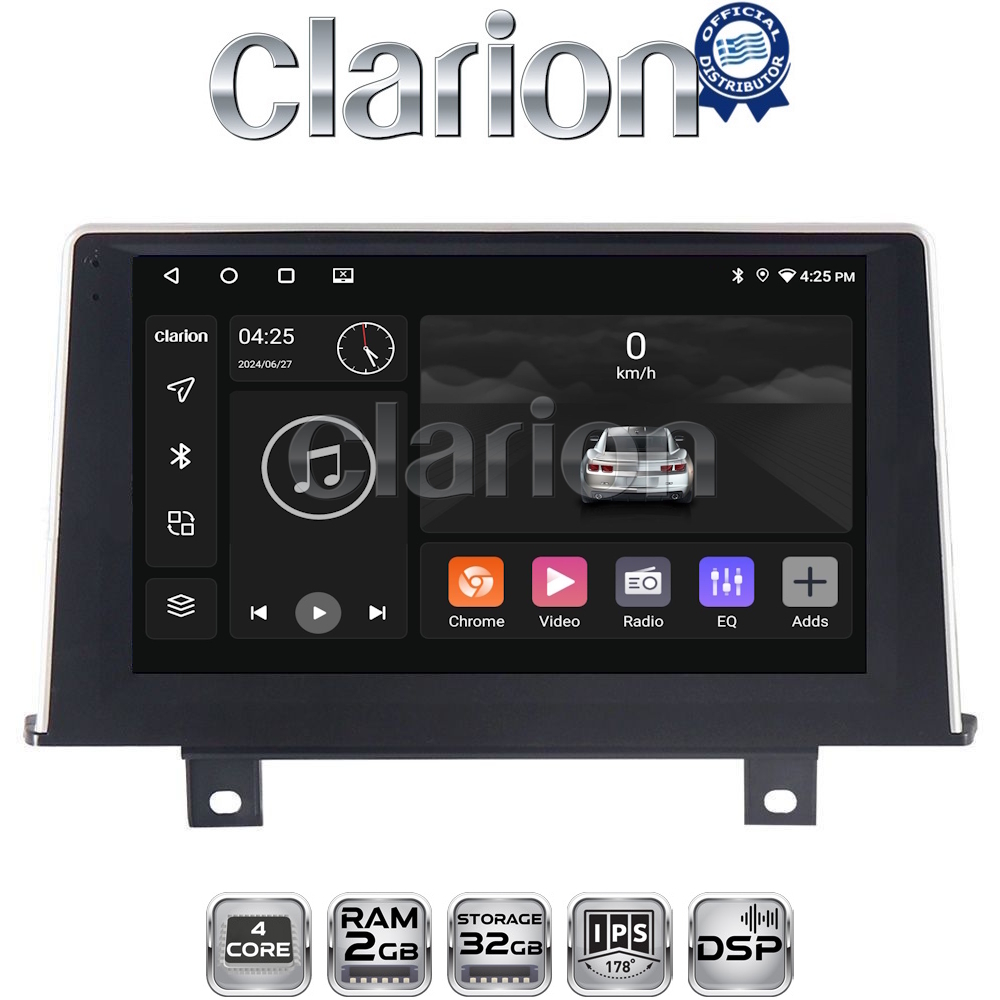CLARION GL31175 Οθόνη OEM Multimedia Αυτοκινήτου για BMW Σειρά 1 (F20-F21) 2011 > 2016 με εργοστασιακό σύστημα NBT (CarPlay/AndroidAuto/BT/GPS/WIFI/GPRS)