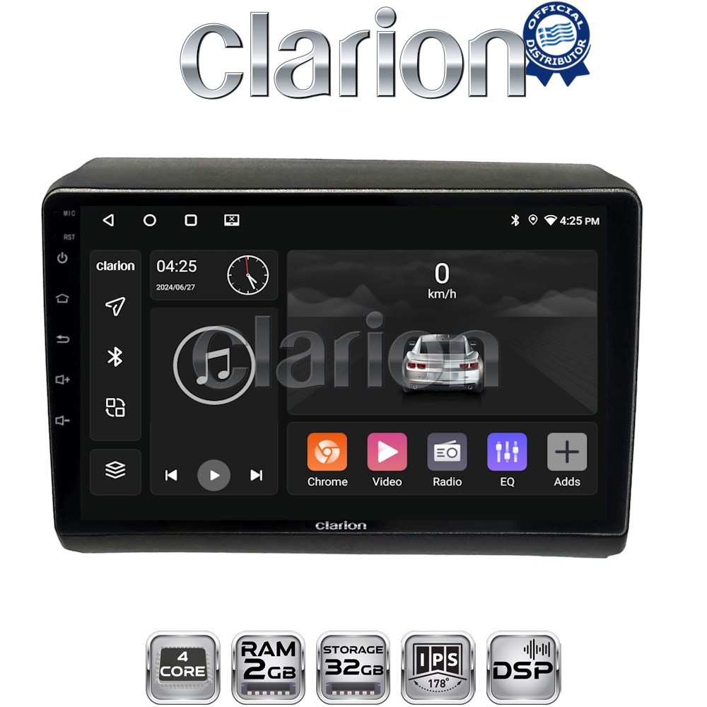 CLARION GL31194 Οθόνη OEM Multimedia Αυτοκινήτου για Fiat Ducato - Citroen Jumper - Peugeot Partner 2012> (CarPlay/AndroidAuto/BT/GPS/WIFI/GPRS)