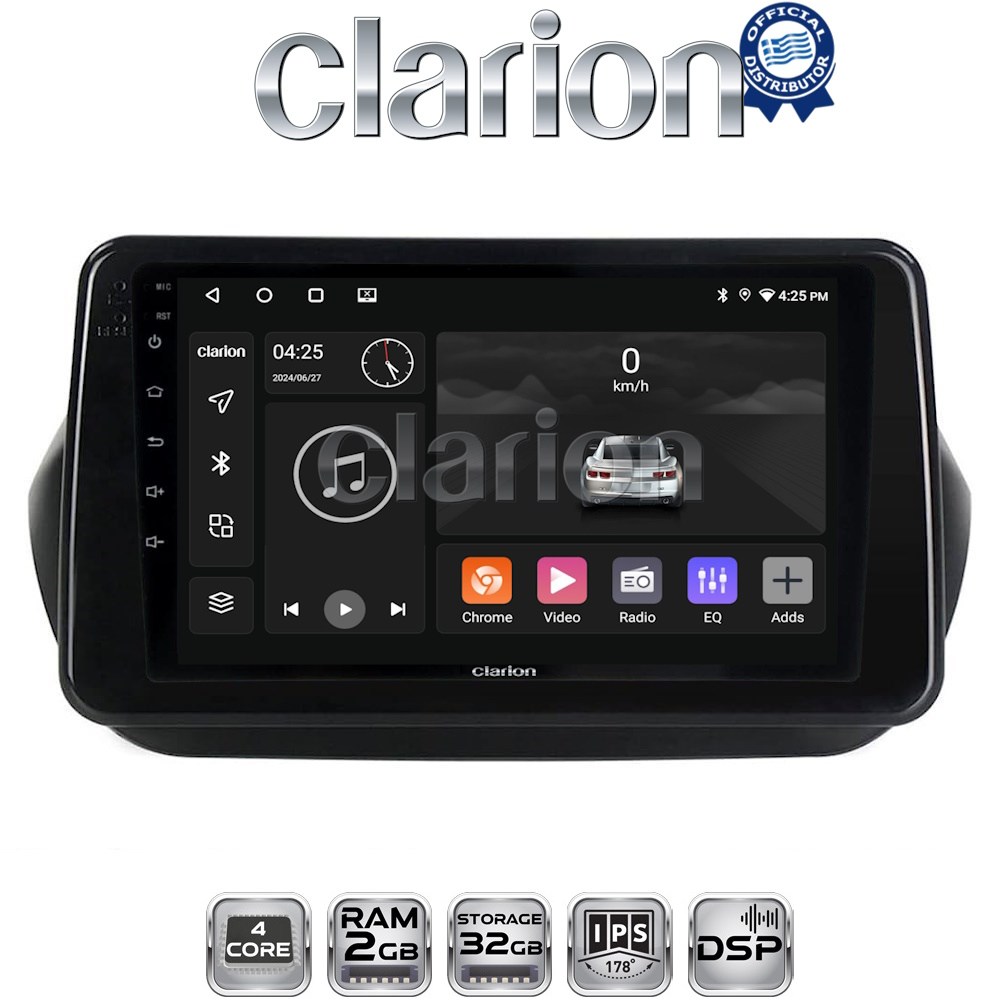 CLARION GL31195 Οθόνη OEM Multimedia Αυτοκινήτου για Fiorino, Citroen, Nemo, Bipper (CarPlay/AndroidAuto/BT/GPS/WIFI/GPRS)