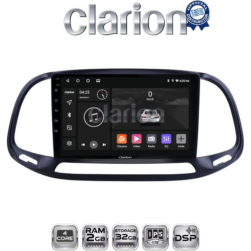 CLARION GL31197 Οθόνη OEM Multimedia Αυτοκινήτου για Fiat Doblo - Combo 2015 > 2018 (CarPlay/AndroidAuto/BT/GPS/WIFI/GPRS)
