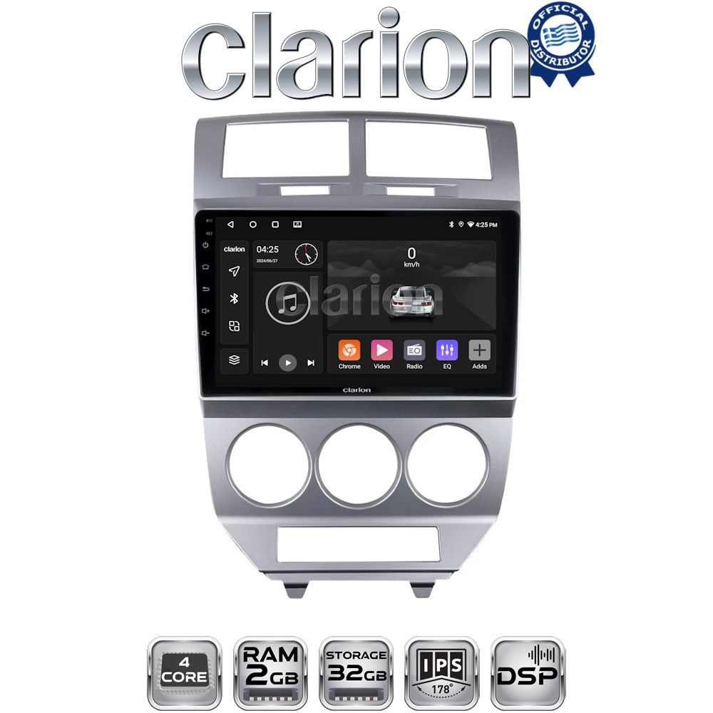 CLARION GL31203 Οθόνη OEM Multimedia Αυτοκινήτου για Dodge Caliber (CarPlay/AndroidAuto/BT/GPS/WIFI/GPRS)