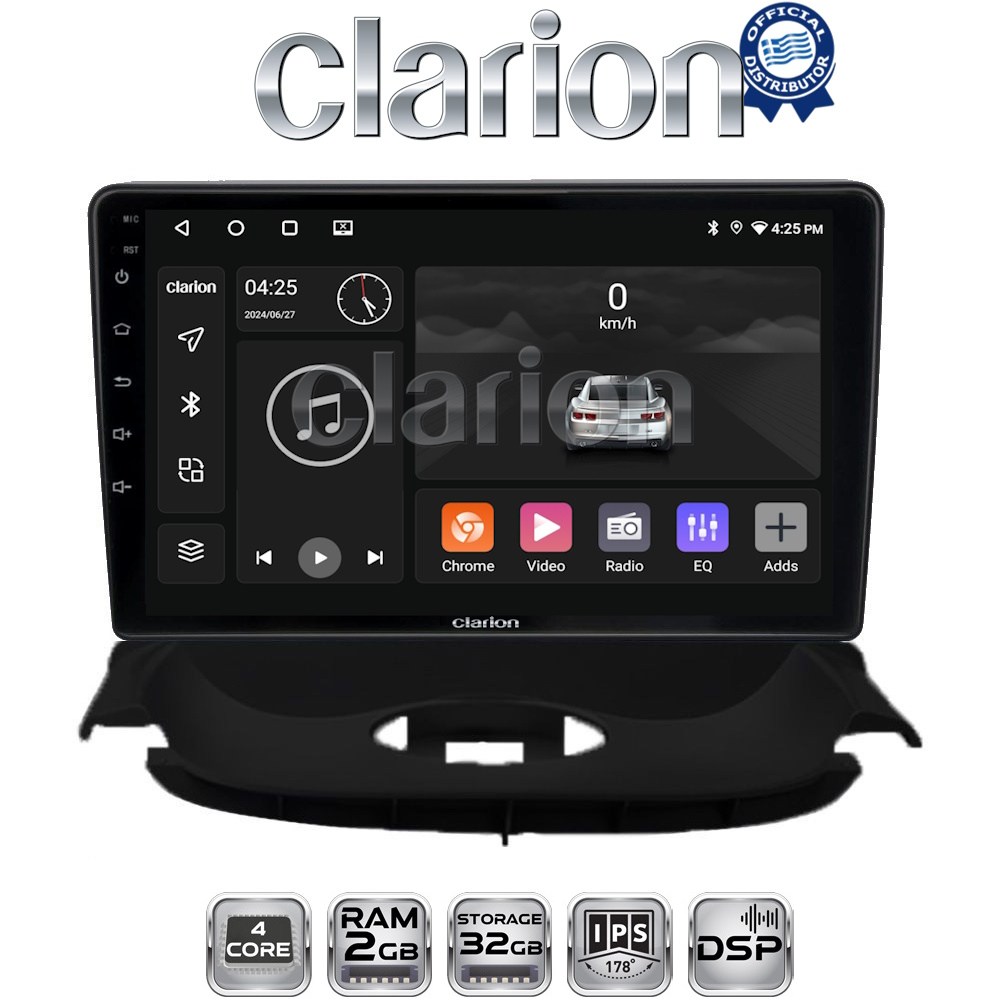 CLARION GL31206UP Οθόνη OEM Multimedia Αυτοκινήτου για Peugeot 206 2002 > 2006 (CarPlay/AndroidAuto/BT/GPS/WIFI/GPRS)