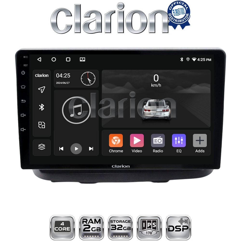 CLARION GL31210 Οθόνη OEM Multimedia Αυτοκινήτου για Fiat Doblo 2002 > 2007 (CarPlay/AndroidAuto/BT/GPS/WIFI/GPRS)