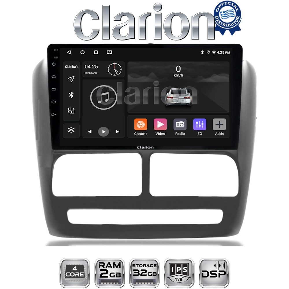 CLARION GL31211 Οθόνη OEM Multimedia Αυτοκινήτου για Fiat Doblo '10-'15 & Opel Combo'10-'15 (CarPlay/AndroidAuto/BT/GPS/WIFI/GPRS)