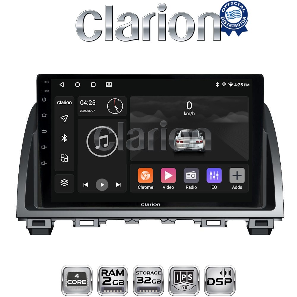 CLARION GL31212 Οθόνη OEM Multimedia Αυτοκινήτου για Mazda 6 2013 > 2017 (CarPlay/AndroidAuto/BT/GPS/WIFI/GPRS)