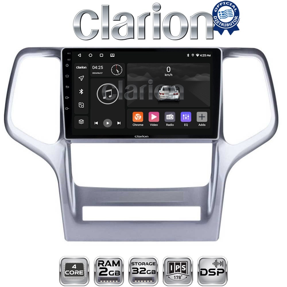 CLARION GL31234 Οθόνη OEM Multimedia Αυτοκινήτου για Jeep Gran Cherokee 2011 > 2013 (CarPlay/AndroidAuto/BT/GPS/WIFI/GPRS)