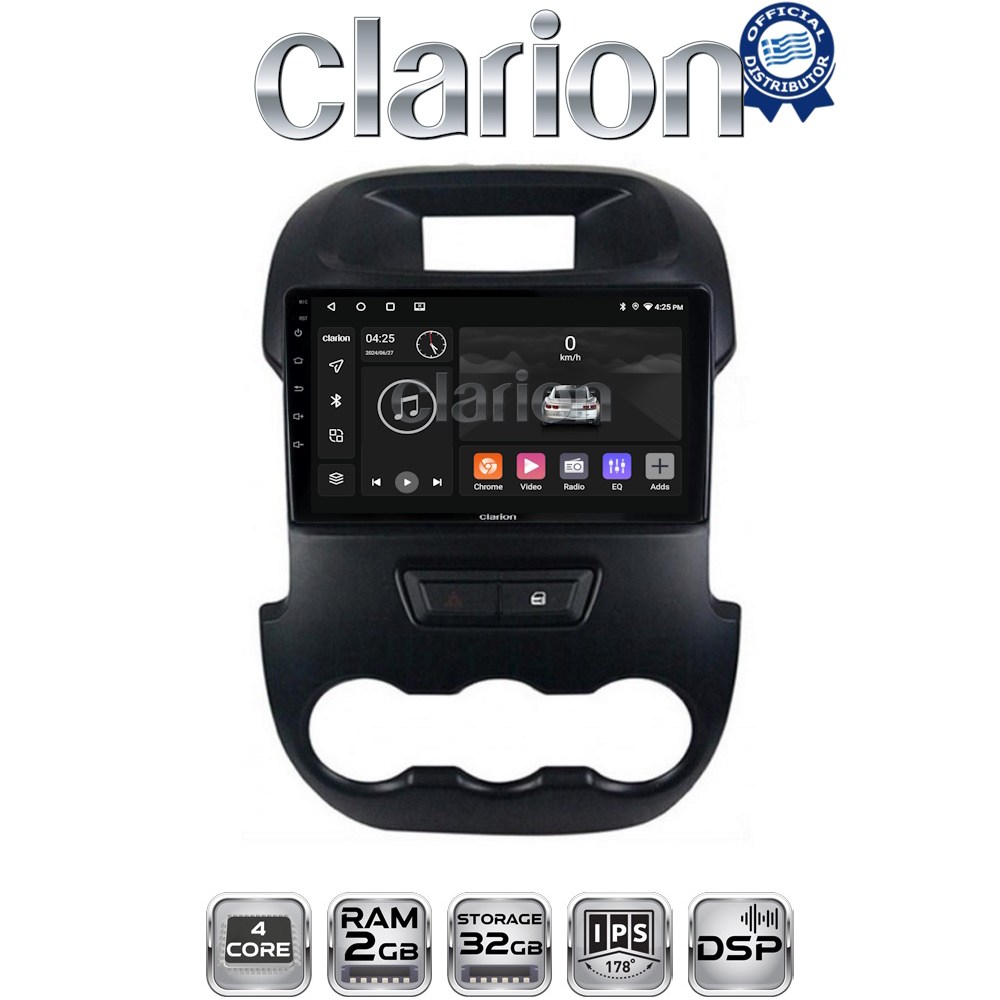 CLARION GL31245 Οθόνη OEM Multimedia Αυτοκινήτου για Ford Ranger 2011 > 2015 (CarPlay/AndroidAuto/BT/GPS/WIFI/GPRS)