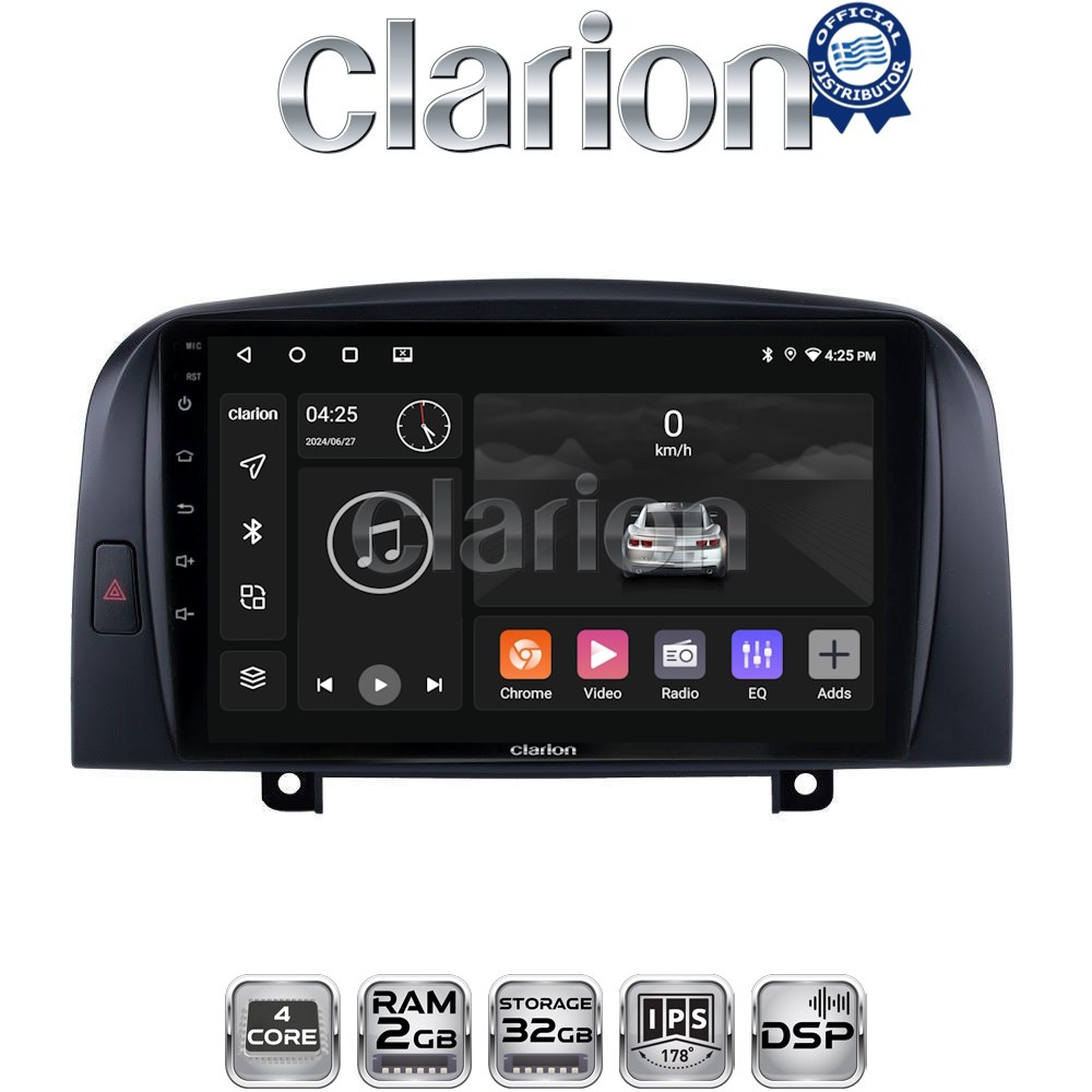 CLARION GL31247 Οθόνη OEM Multimedia Αυτοκινήτου για Hyundai Sonata 2006 > 2009 (CarPlay/AndroidAuto/BT/GPS/WIFI/GPRS)