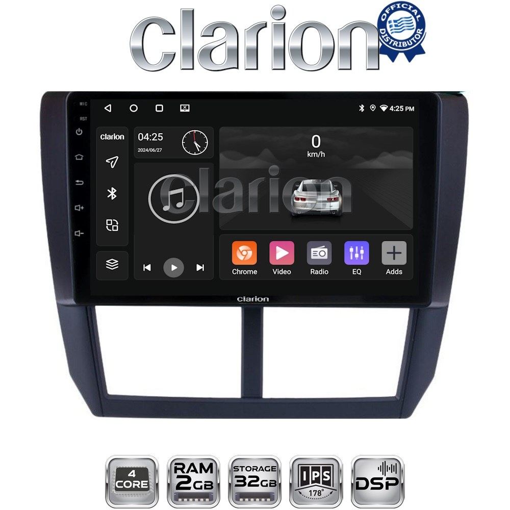 CLARION GL31272 Οθόνη OEM Multimedia Αυτοκινήτου για SUBARU IMPREZA-FORESTER 2009>2012 (CarPlay/AndroidAuto/BT/GPS/WIFI/GPRS)