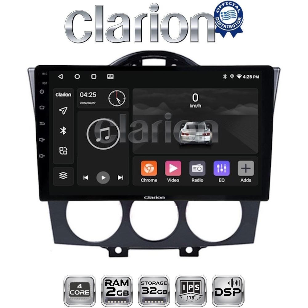 CLARION GL31304 Οθόνη OEM Multimedia Αυτοκινήτου για Mazda RX8 2001 > 2008 (CarPlay/AndroidAuto/BT/GPS/WIFI/GPRS)